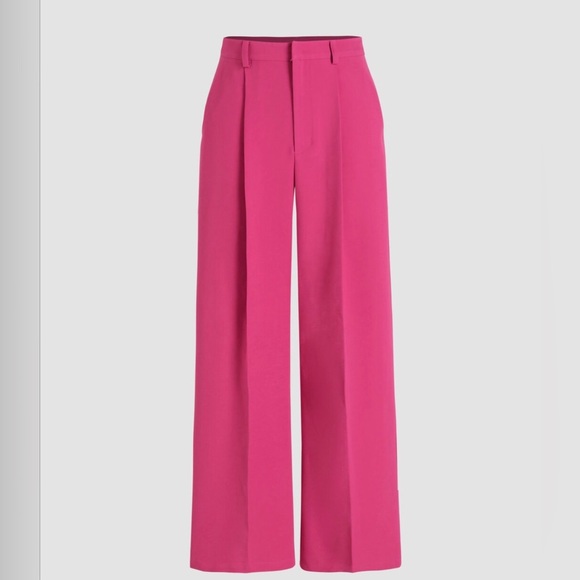 Cider Pants & Jumpsuits Nwot Cider Pink High Waist Pleated Wide Leg
